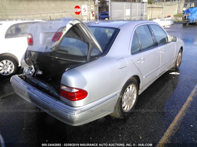 WDBJF65J71B223485 - 2001 MERCEDES-BENZ E 320 SILVER photo 4