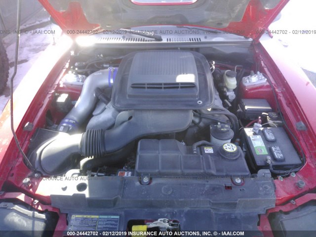 1FAFP42R74F147109 - 2004 FORD MUSTANG MACH I RED photo 10