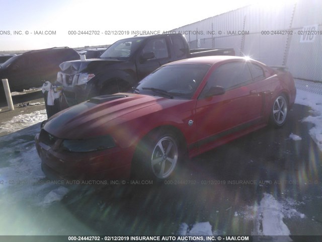 1FAFP42R74F147109 - 2004 FORD MUSTANG MACH I RED photo 2