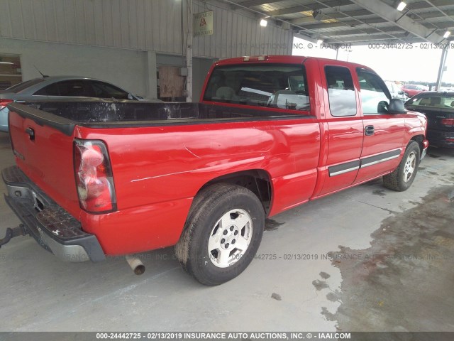 1GCEC19V77Z125178 - 2007 CHEVROLET SILVERADO C1500 CLASSIC RED photo 4