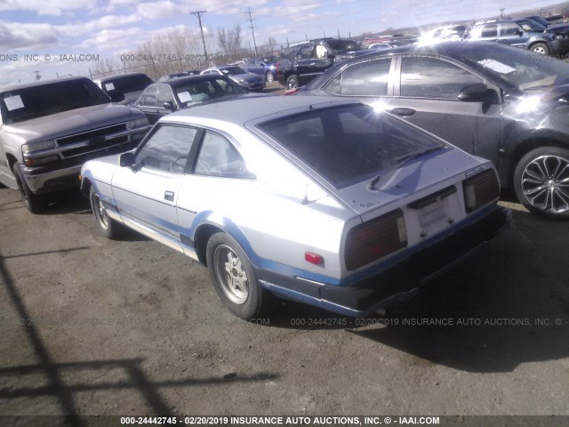 JN1HZ06S0CX422625 - 1982 DATSUN 280ZX 2+2 SILVER photo 3