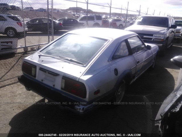 JN1HZ06S0CX422625 - 1982 DATSUN 280ZX 2+2 SILVER photo 4