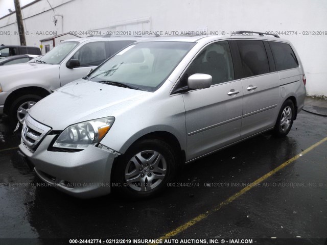 5FNRL38787B072660 - 2007 HONDA ODYSSEY EXL SILVER photo 2