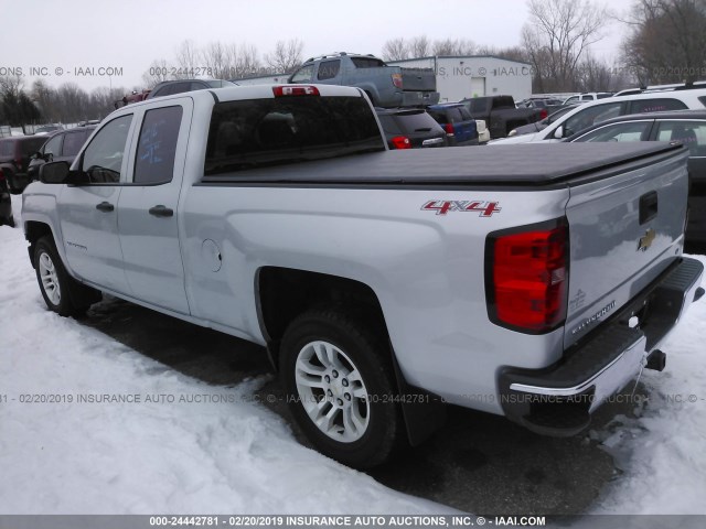 1GCVKREC9EZ247978 - 2014 CHEVROLET SILVERADO K1500 LT SILVER photo 3