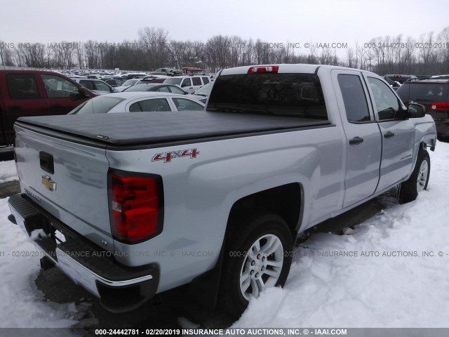 1GCVKREC9EZ247978 - 2014 CHEVROLET SILVERADO K1500 LT SILVER photo 4