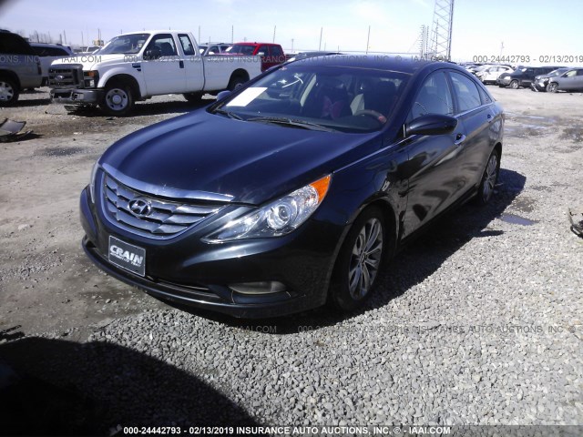 5NPEC4AB0BH318114 - 2011 HYUNDAI SONATA SE/LIMITED Dark Blue photo 2