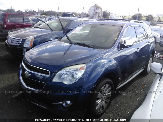 2CNALFEW7A6395116 - 2010 CHEVROLET EQUINOX LTZ BLUE photo 2