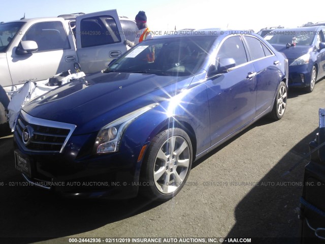 1G6AB5RX1D0170548 - 2013 CADILLAC ATS LUXURY BLUE photo 2