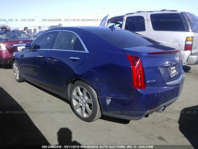 1G6AB5RX1D0170548 - 2013 CADILLAC ATS LUXURY BLUE photo 3