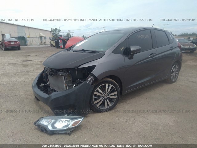 3HGGK5H88FM760944 - 2015 HONDA FIT EX/EXL GRAY photo 2