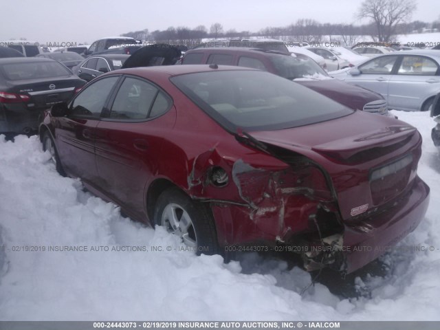 2G2WP552581186443 - 2008 PONTIAC GRAND PRIX RED photo 3
