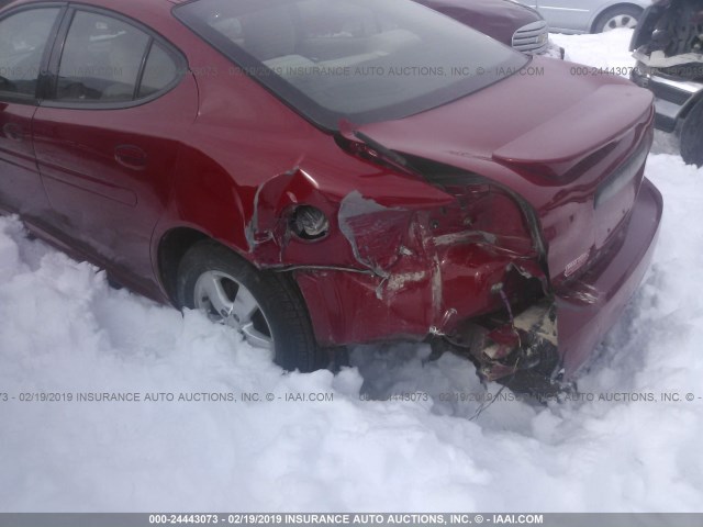 2G2WP552581186443 - 2008 PONTIAC GRAND PRIX RED photo 6