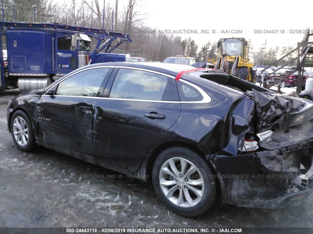 1G1ZD5ST6KF130311 - 2019 CHEVROLET MALIBU BLACK photo 3