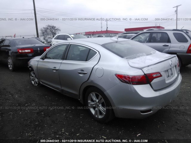 19VDE3F38DE302101 - 2013 ACURA ILX HYBRID SILVER photo 3