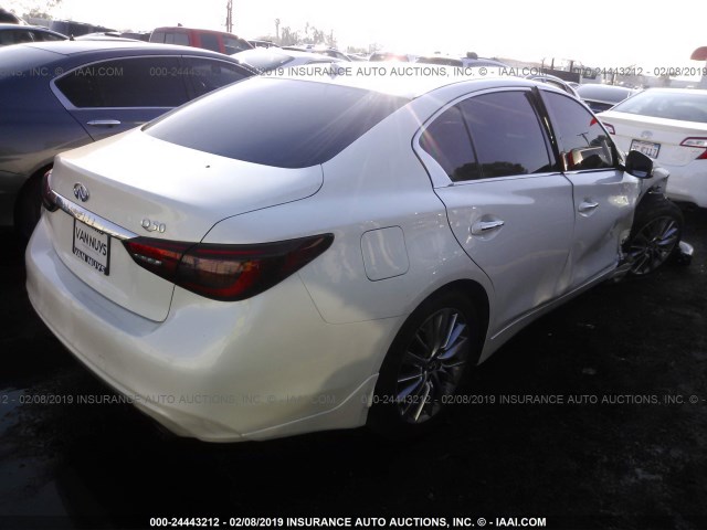 JN1EV7AP5JM592021 - 2018 INFINITI Q50 LUXE/SPORT WHITE photo 4