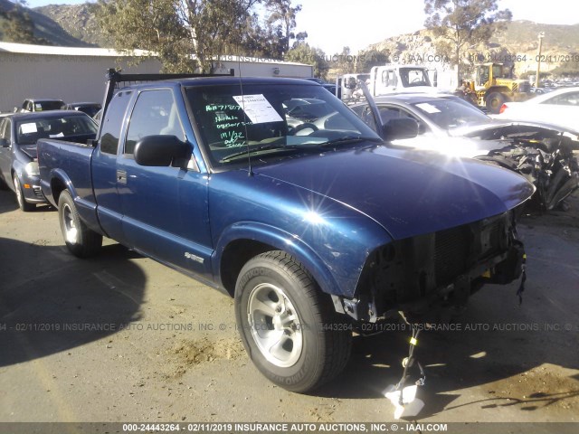 1GCCS19W728176276 - 2002 CHEVROLET S TRUCK S10 BLUE photo 1