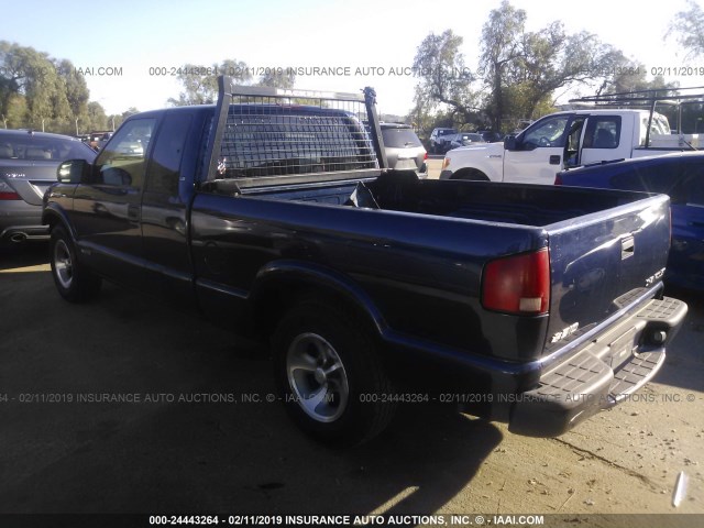 1GCCS19W728176276 - 2002 CHEVROLET S TRUCK S10 BLUE photo 3