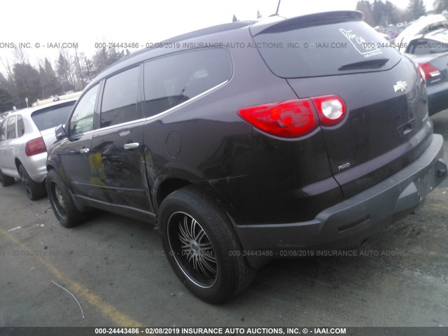 1GNLVFED0AS141662 - 2010 CHEVROLET TRAVERSE LT PURPLE photo 3