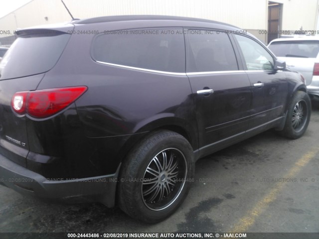 1GNLVFED0AS141662 - 2010 CHEVROLET TRAVERSE LT PURPLE photo 4