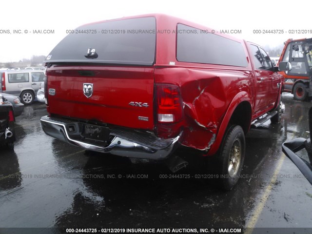 3C63DRKL4CG209827 - 2012 DODGE RAM 3500 LONGHORN RED photo 4