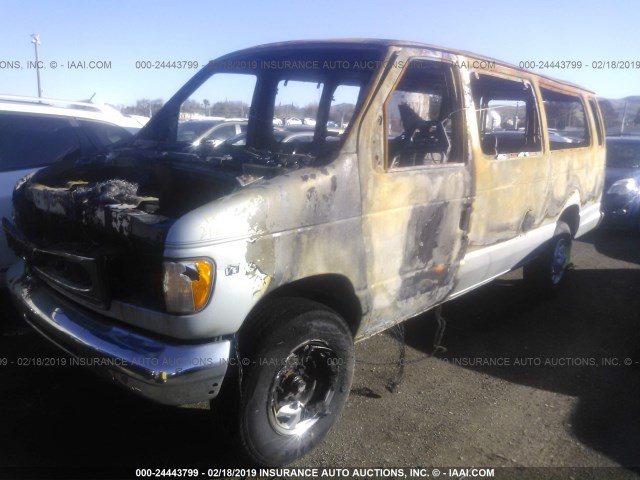 1FBSS31L9YHA77416 - 2000 FORD ECONOLINE E350 SUPER DUTY WAGON SILVER photo 2