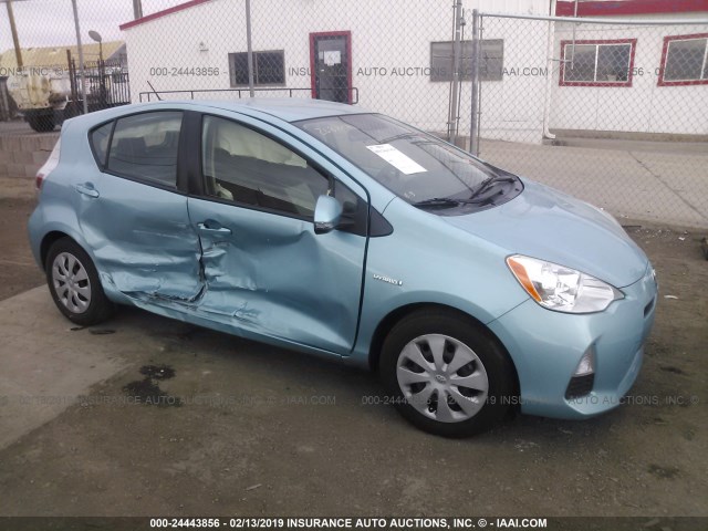 JTDKDTB30E1064269 - 2014 TOYOTA PRIUS C Light Blue photo 1