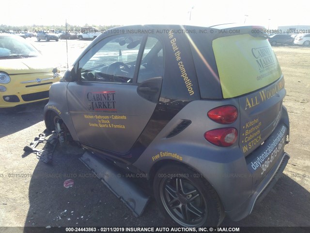 WMEEJ3BA7DK582510 - 2013 SMART FORTWO PURE/PASSION GRAY photo 3