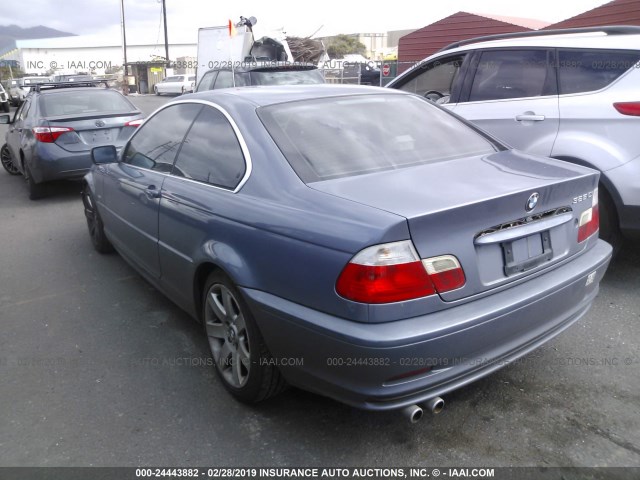 WBABN33422JW52946 - 2002 BMW 325 CI BLUE photo 3