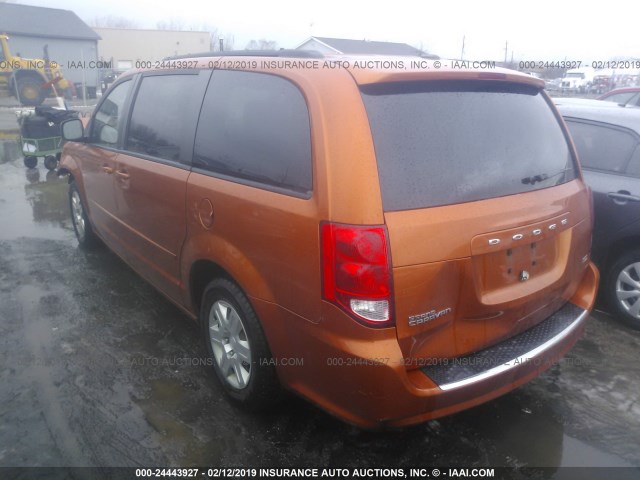 2D4RN4DG3BR750494 - 2011 DODGE GRAND CARAVAN EXPRESS ORANGE photo 3