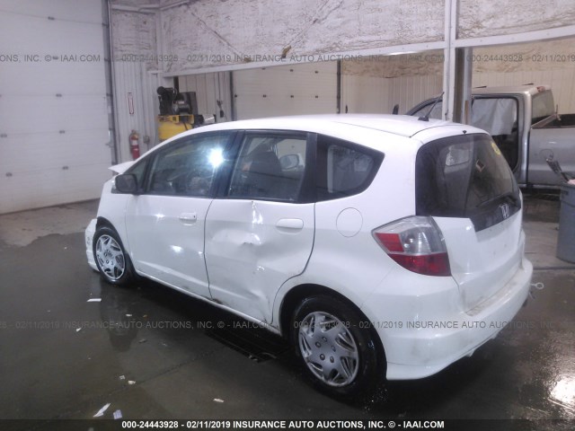 JHMGE8H33DC069166 - 2013 HONDA FIT WHITE photo 3