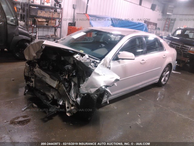 1G1ZC5EU8BF149336 - 2011 CHEVROLET MALIBU 1LT BROWN photo 2