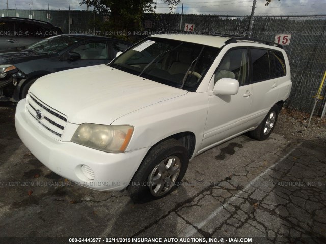 JTEGF21A620068298 - 2002 TOYOTA HIGHLANDER LIMITED WHITE photo 2