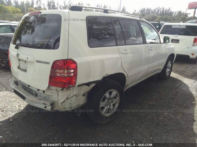 JTEGF21A620068298 - 2002 TOYOTA HIGHLANDER LIMITED WHITE photo 4