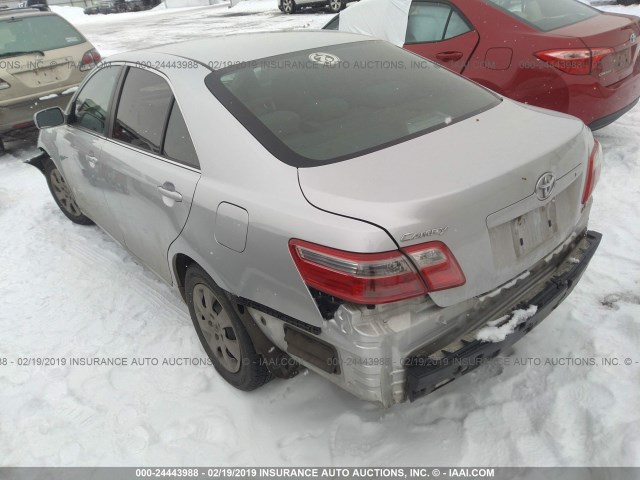 4T1BE46K88U222201 - 2008 TOYOTA CAMRY CE/LE/XLE/SE SILVER photo 3