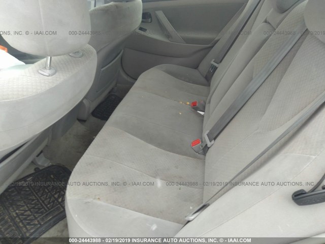 4T1BE46K88U222201 - 2008 TOYOTA CAMRY CE/LE/XLE/SE SILVER photo 8