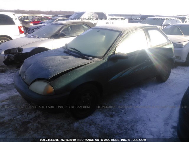 2C1MR2291V6710843 - 1997 GEO METRO LSI GREEN photo 2