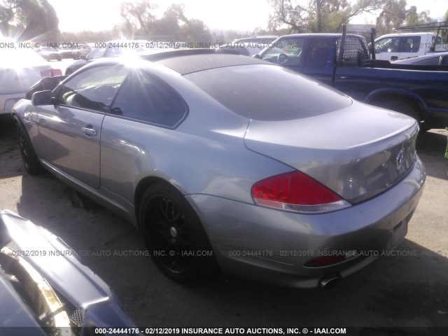 WBAEH13456CR50720 - 2006 BMW 650 I GRAY photo 3