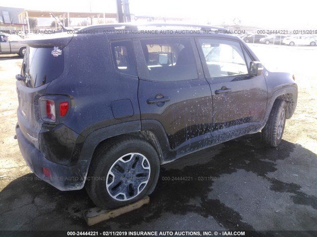 ZACCJBCT4FPB19295 - 2015 JEEP RENEGADE TRAILHAWK BLACK photo 4