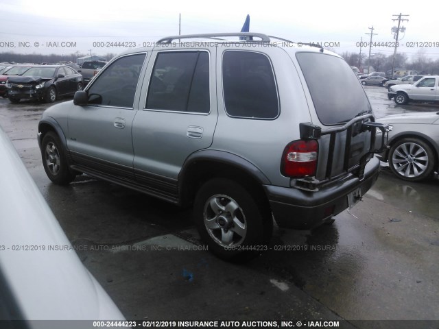 KNDJA723325166567 - 2002 KIA SPORTAGE SILVER photo 3