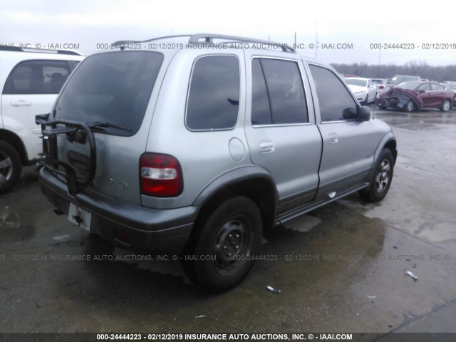 KNDJA723325166567 - 2002 KIA SPORTAGE SILVER photo 4