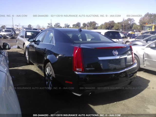 1G6DV57V590103397 - 2009 CADILLAC CTS HI FEATURE V6 BLACK photo 3