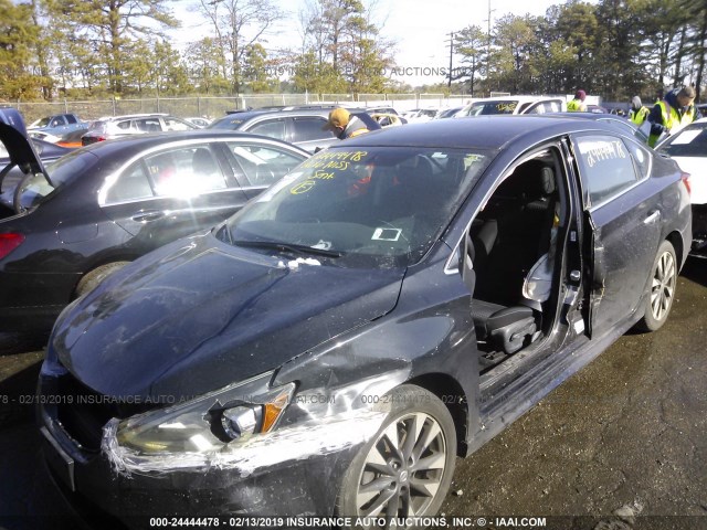 3N1AB7AP0GY256533 - 2016 NISSAN SENTRA S/SV/SR/SL BLACK photo 2