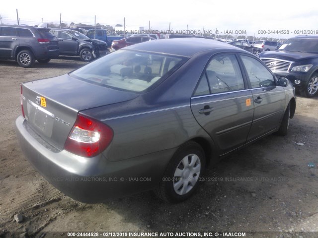 JTDBE32K830191603 - 2003 TOYOTA CAMRY LE/XLE Сұр фото 4
