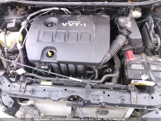 2T1KU4EE8AC336785 - 2010 TOYOTA COROLLA MATRIX  BLACK photo 10