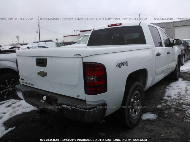 3GCPKSEA4BG107427 - 2011 CHEVROLET SILVERADO K1500 LT WHITE photo 4