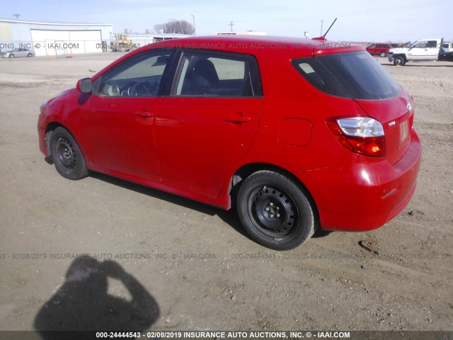 2T1KU4EE6AC402735 - 2010 TOYOTA COROLLA MATRIX  RED photo 3