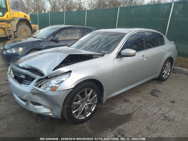 JNKCV61F89M350341 - 2009 INFINITI G37 SILVER photo 2