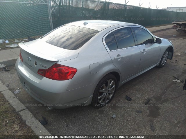 JNKCV61F89M350341 - 2009 INFINITI G37 SILVER photo 4