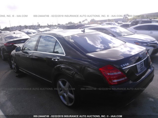 WDDNG7DB2DA513908 - 2013 MERCEDES-BENZ S 550 BLACK photo 3