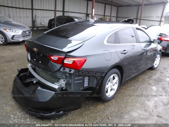 1G1ZB5ST2HF242487 - 2017 CHEVROLET MALIBU LS GRAY photo 4